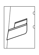 Billettasche, schräg, überlappend