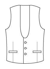 Weste mit Rundausschnitt
